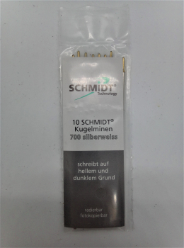 10 Schmidt Kugelminen 700 silberweiss